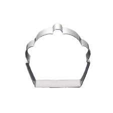Cupcake shape cookie cutter metal, 8.5x8cm