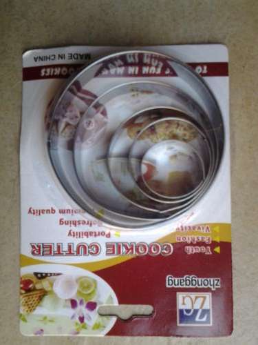 Metal Round fondant/ cookie cutter, 5piece