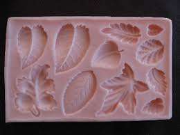Silicone fondant leaves mould