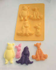 Winnie the Pooh and friends Silicone fondant / sugarpaste mould