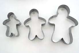 Gingerbread man metal cookie set