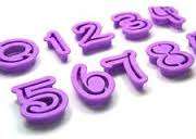 Disney font numeric Fondant / cookie  Cutter plastic