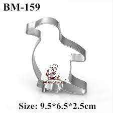 Penquin cookie cutter metal, 9x5cm