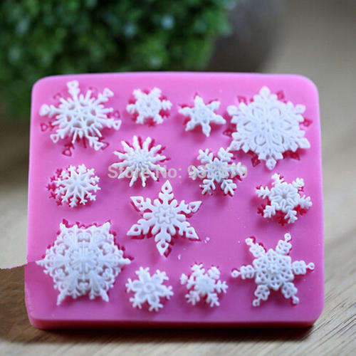 Silicone fondant mould. Snowflake, size of mould 9x8cm, frozen party
