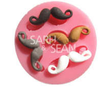 Moustache silicone mould, for choclate or fondant, size of mould 4.5cm