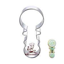 Rattle cookie cutter metal, 7.5x3.5cm