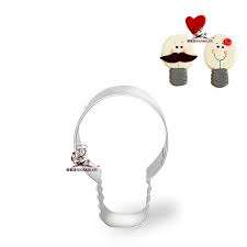 Light bulb cookie cutter metal, 7x4.5cm