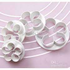 Fondant Rose flower cutter, 4 piece