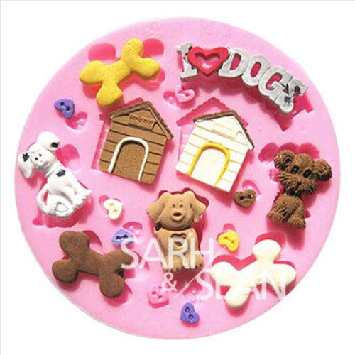 Doggie silicone mould, for choclate or fondant, size of mould 9cm