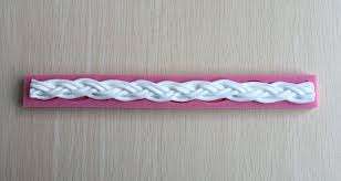 Silicone fondant rope mould