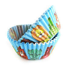 25 Cupcake holders/ wrappers wild animals/ Jungle