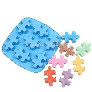 Silicone fondant Puzzle mould. moud size 18x17cm