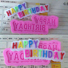 Silicone fondant Happy Birthday mould. moud size 10x4cm
