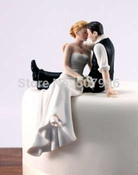 Wedding bride and groom cake topper 14cm