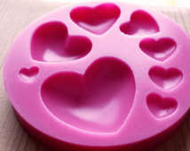 Hearts Silicone fondant mould