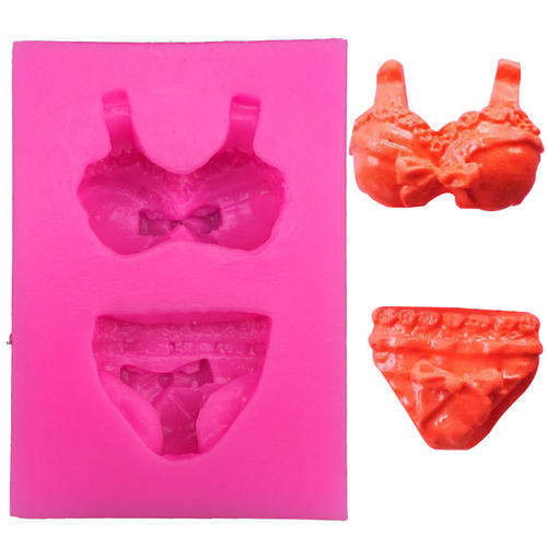 Silicone fondant  mould Bikini,  size of moulds Bikini 6x3cm
