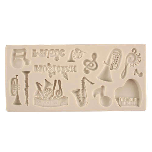 Music Silicone fondant mould, size of mould 11.5x5.5cm