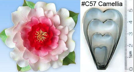 Camellia Metal Fondant cutters