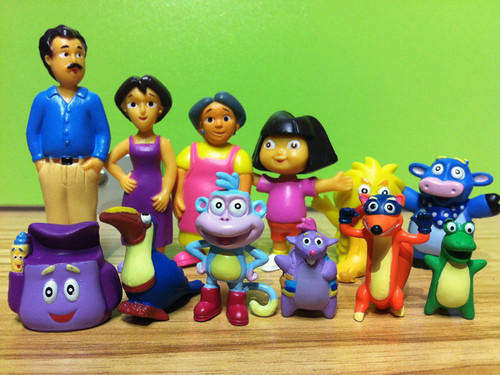 Dora figurine set, 12pcs, size of Dora 5cm
