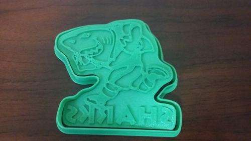 Sharks cookie cutter, 7.5cm