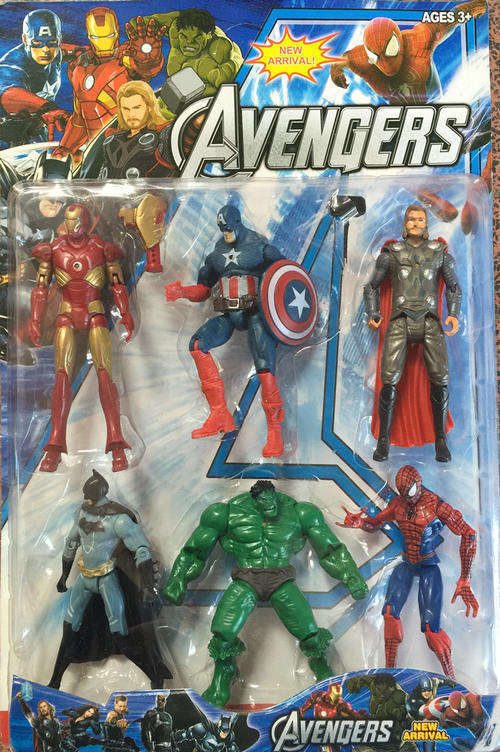 Avengers plastic cake toppers, Spiderman, Hulk. Captain America, Batman, Ironman Thor