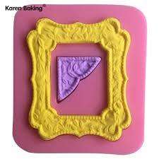 Photo Frame silicone mould, for fondant, size of mould 7x6.5cm