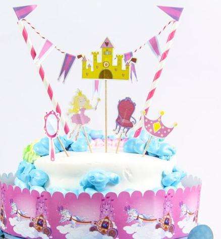 Cake topper bunting banner Girly Princess