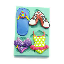 Silicone fondant  mould Bikini Beach,  size of mould 9x13cm
