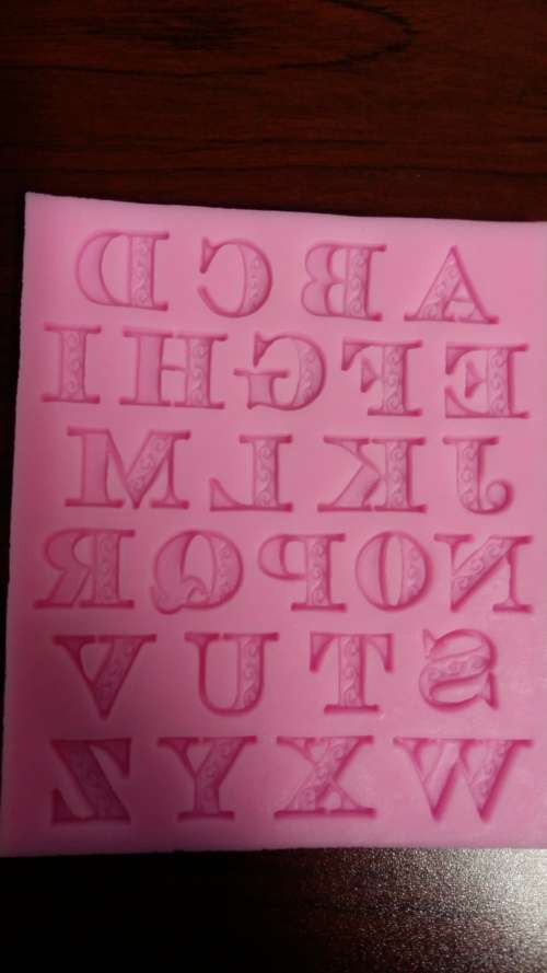 Alphabet Silicone fondant mould, size of mould 10.5x12.5cm