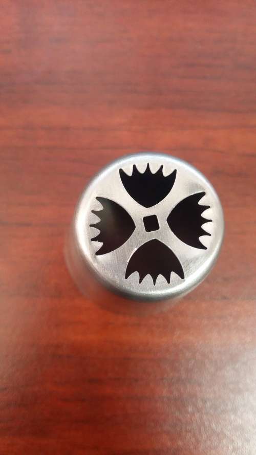 large Russian cake decorating metal nozzle, y