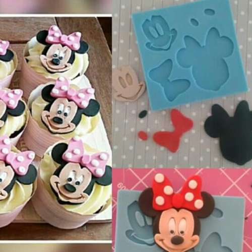 Silicone mould minnie mouse assemble it