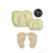 Baby feet plastic fondant cookie cutter, 5.5x4cm, 3.5x2.5cm easy pops