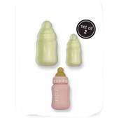 Baby Bottle plastic fondant cookie cutter, 4x1.5cm, 2.5x1cm