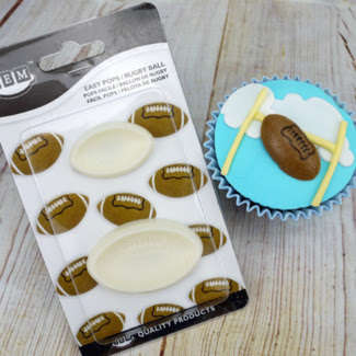 Rugby ball plastic fondant cookie cutter mould, easy pops