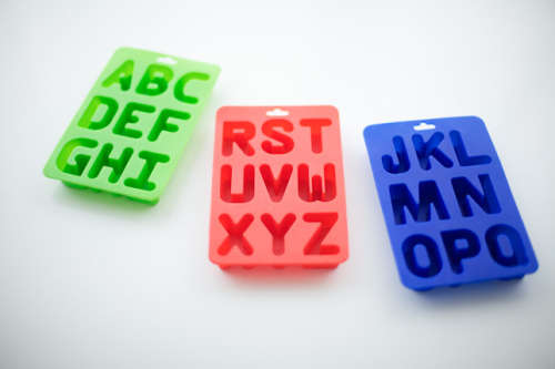 Alphabet silicone chocolate mould, size of letter A 4.5x3cm