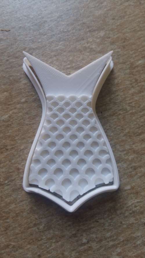 Fish/ mermaid tail plastic cookie cutter, 9x5cm