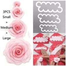 Easy Rose fondant cutter, 3 PIECE SET