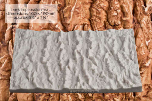 Wood Bark Impression Silicone mould, size of mould 18.5x15.5cm