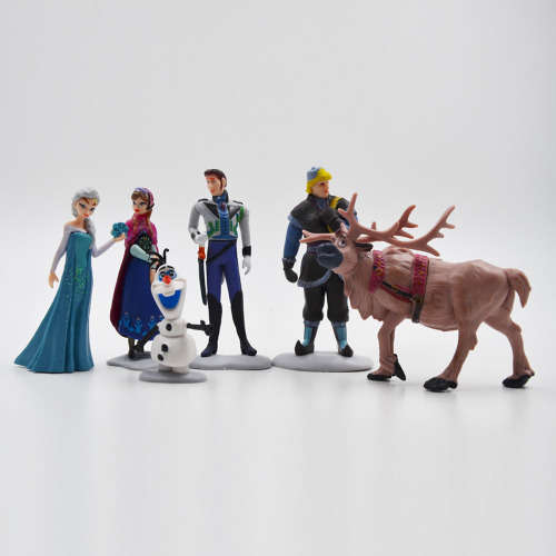 Frozen figurine set of 6 -  9cm - can work as caketopper. NB! no packaging.