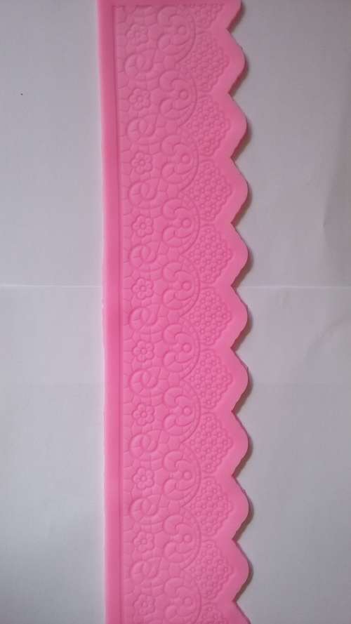 Silicone fondant lace border mould, size of mould 39x8cm