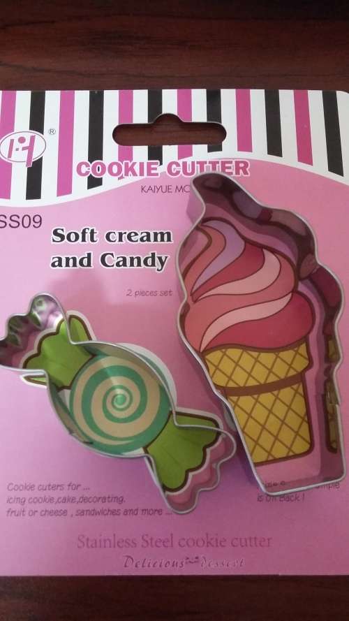 Ice cream and candy metal cookie cutter set