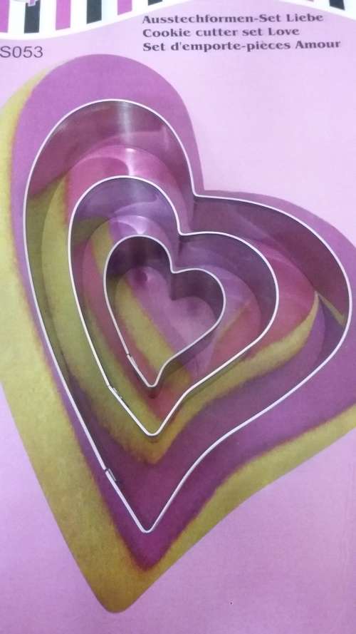 Funky Heart metal cookie cutter set