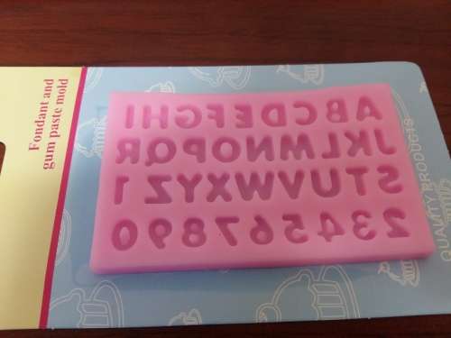 Small Alphabet fondant mold, size of letter 1x1cm