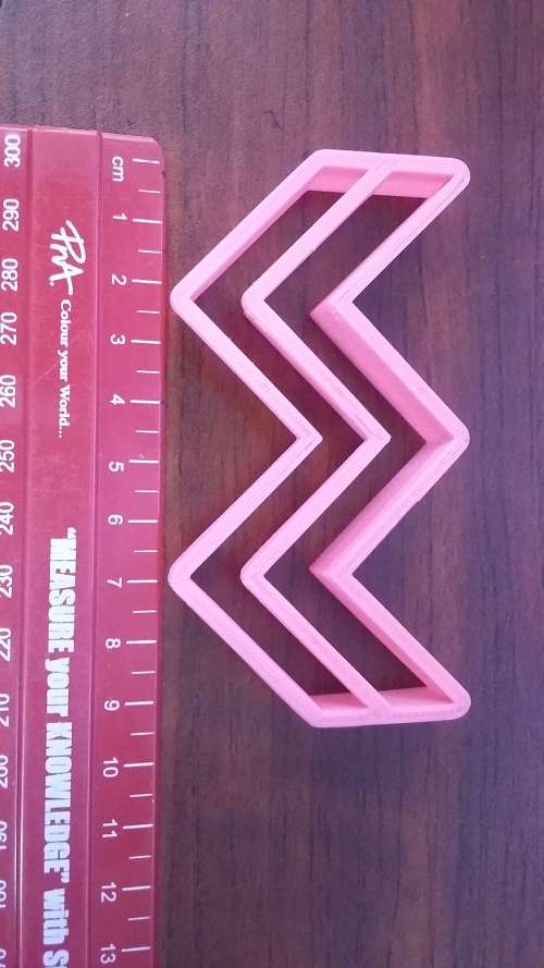 Chevron cookie cutter, 9cm