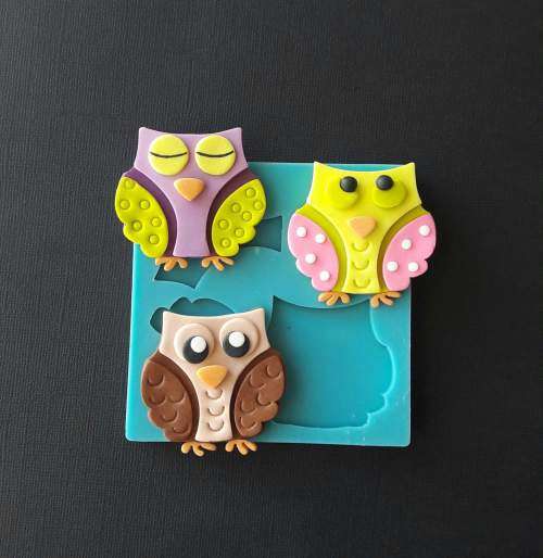 Silicone mould owl asemble it