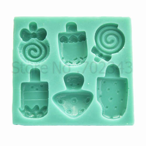 Ice cream lollipop and candy Silicone fondant mould, size of mould 7.5x8cm