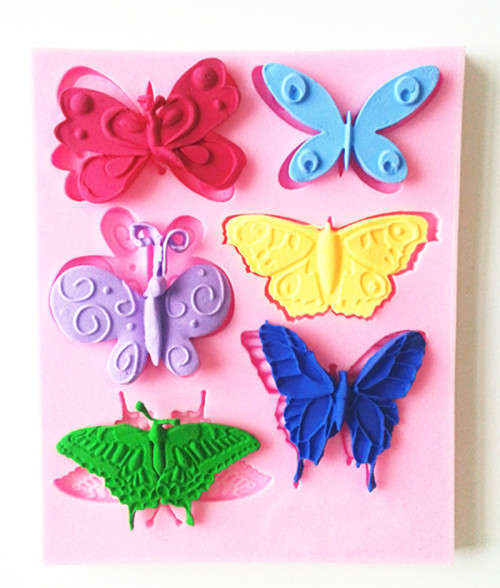 Silicone fondant mould. Butterflies, size of mould 11x9cm