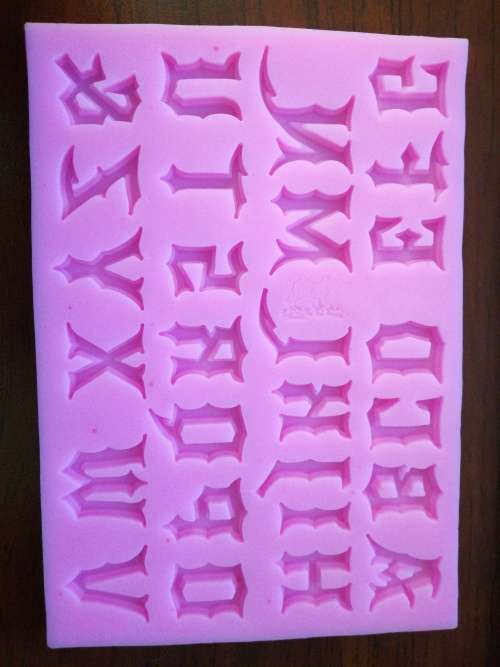 Alphabet Silicone mould, 14.5x10cm