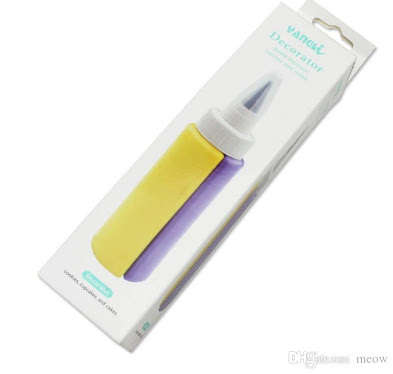 Double decorator bottle with stainless steel nozzle