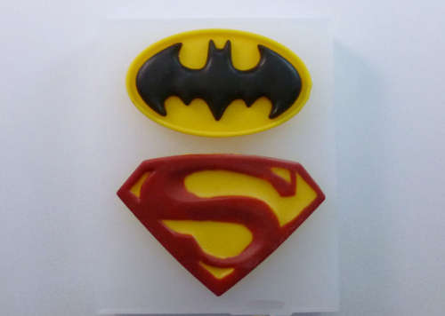 Batman 6x3.5cm superman 6.5x4.5cm logo silicone mould